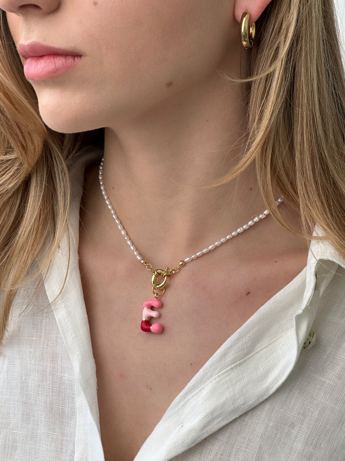 Підвіс "Літера E" емальована