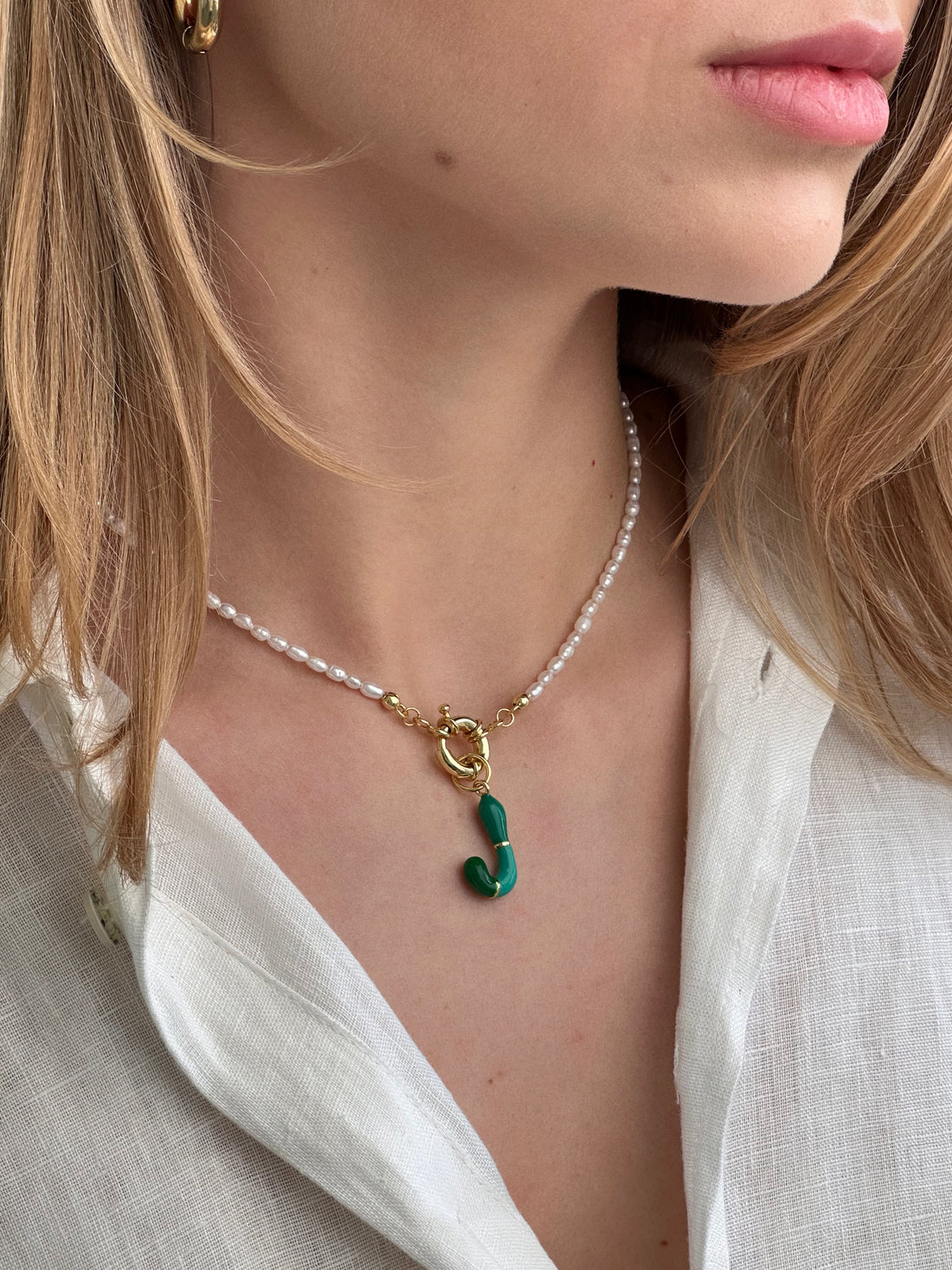 Підвіс "Літера J" емальована