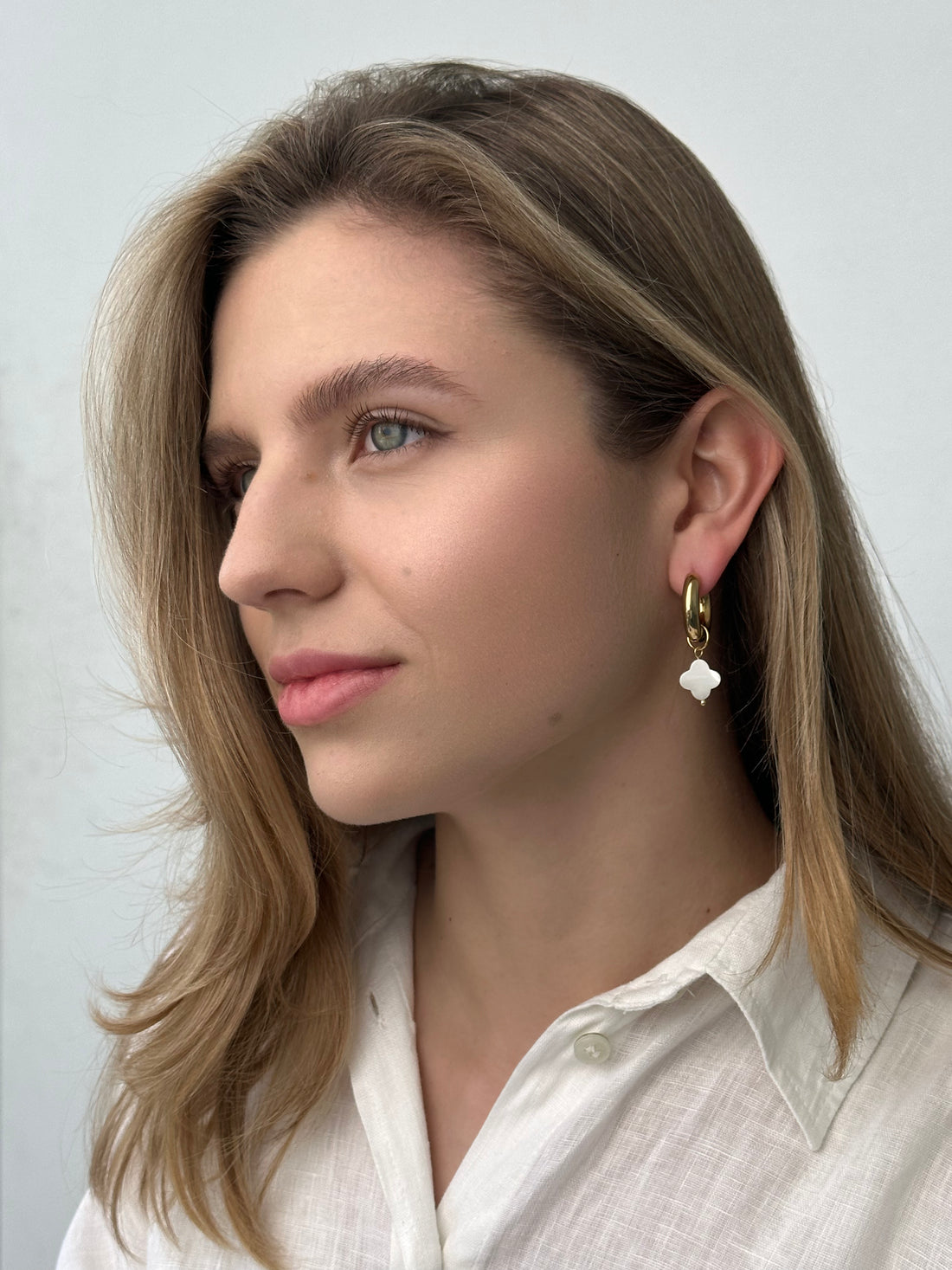 Підвіс "Чотирилисник" з перламутру