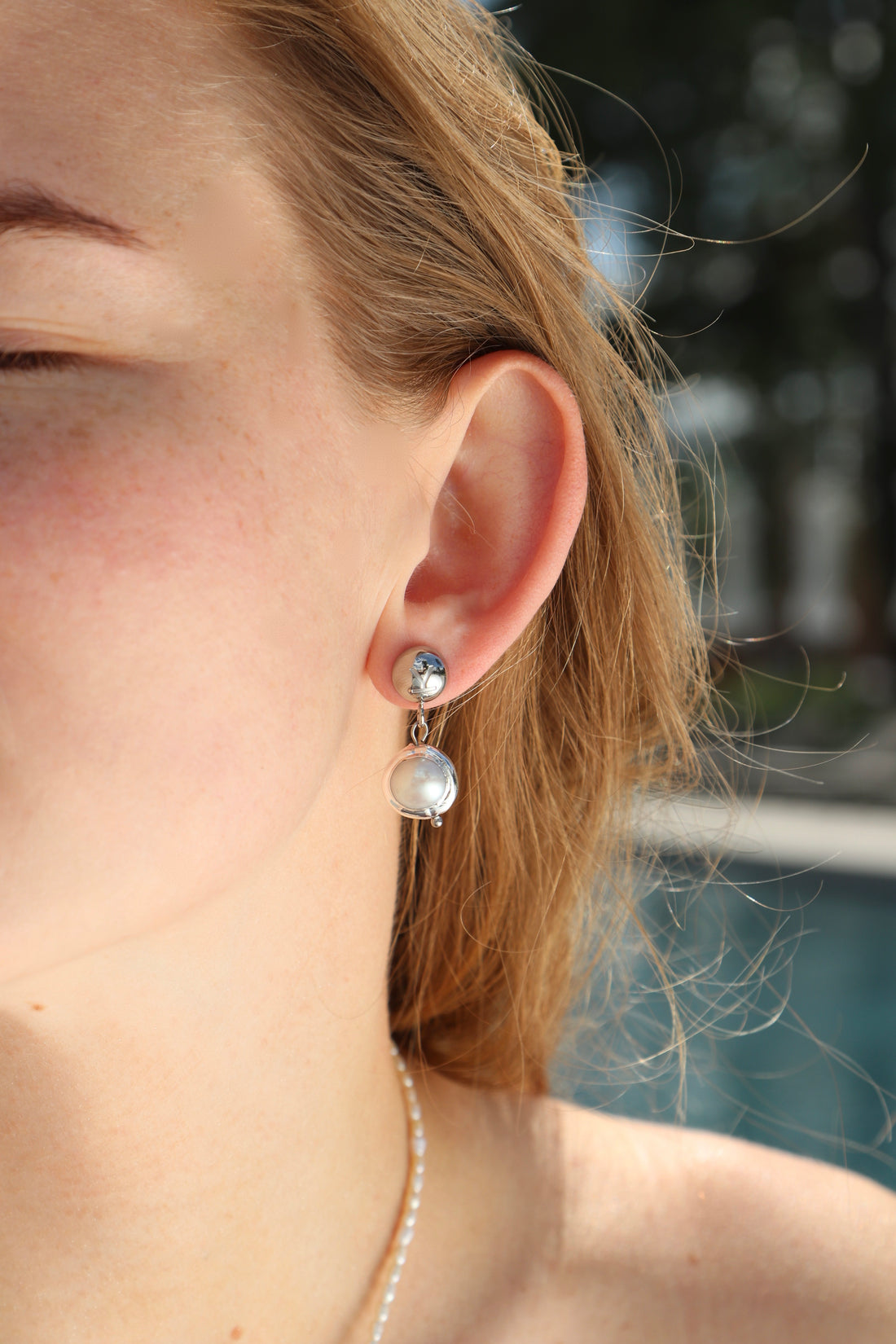 Пусети з підвісом "Діана" малим