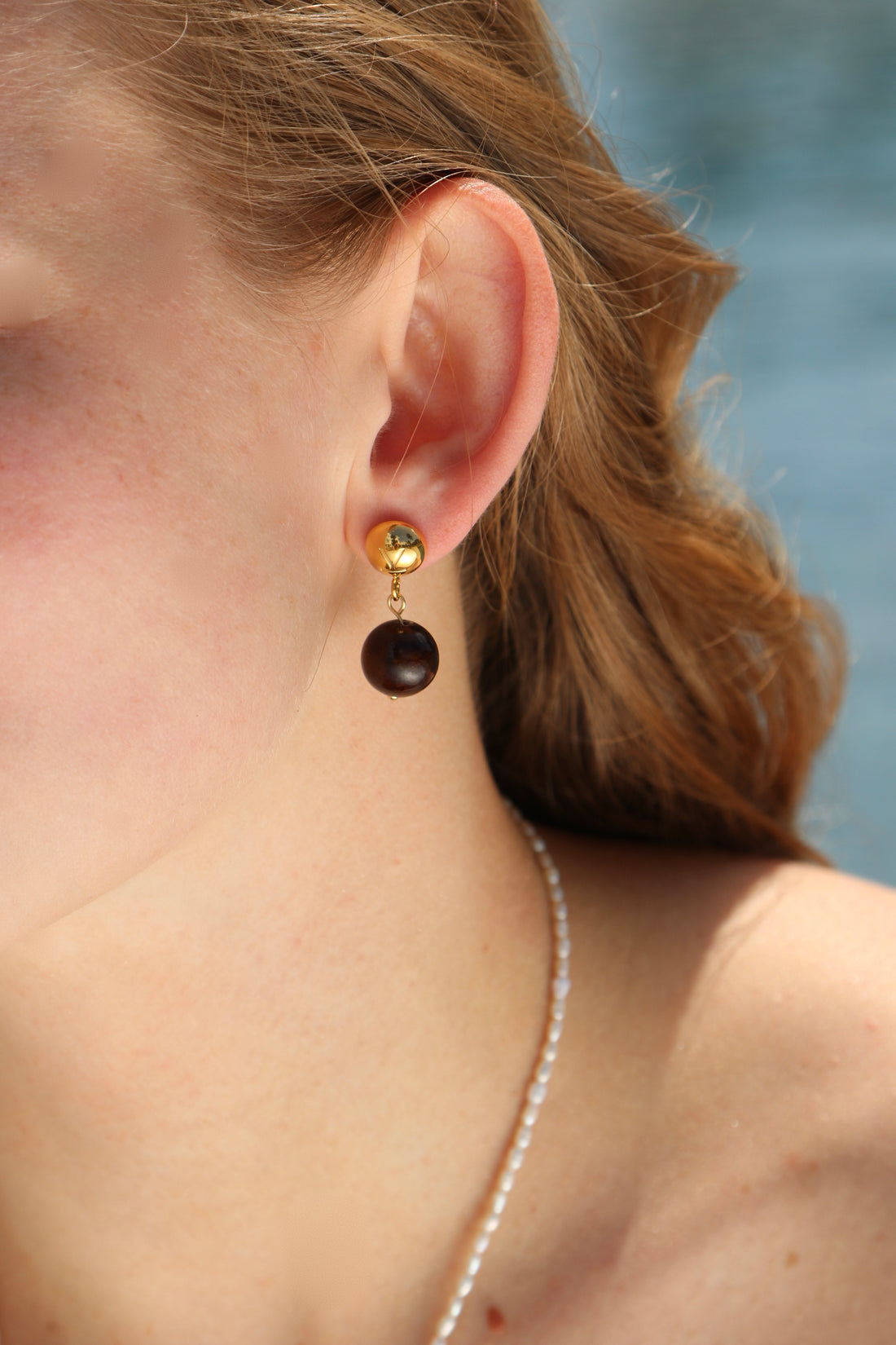 Пусети з агатом