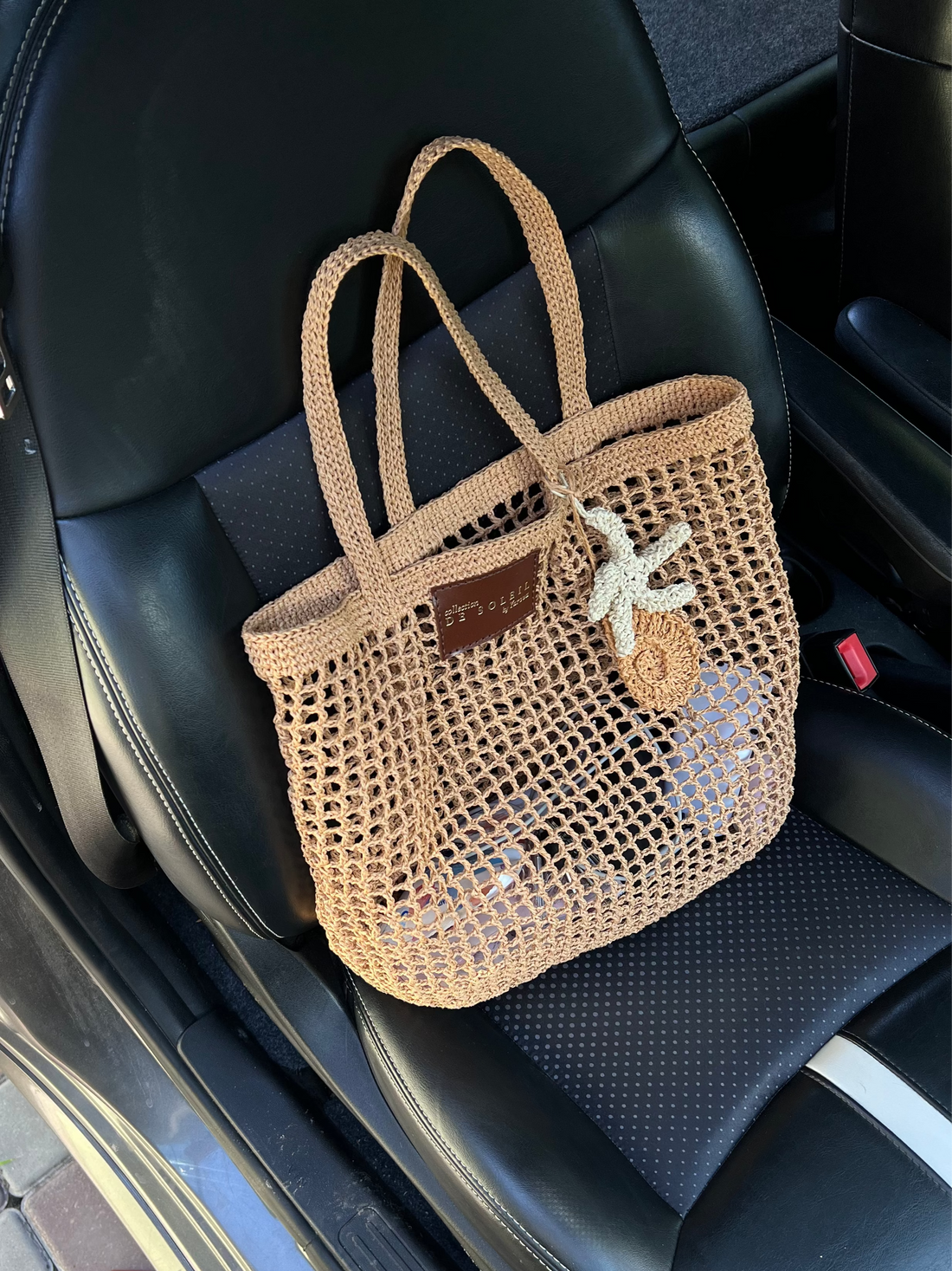 Woven mesh bag DE SOLEIL