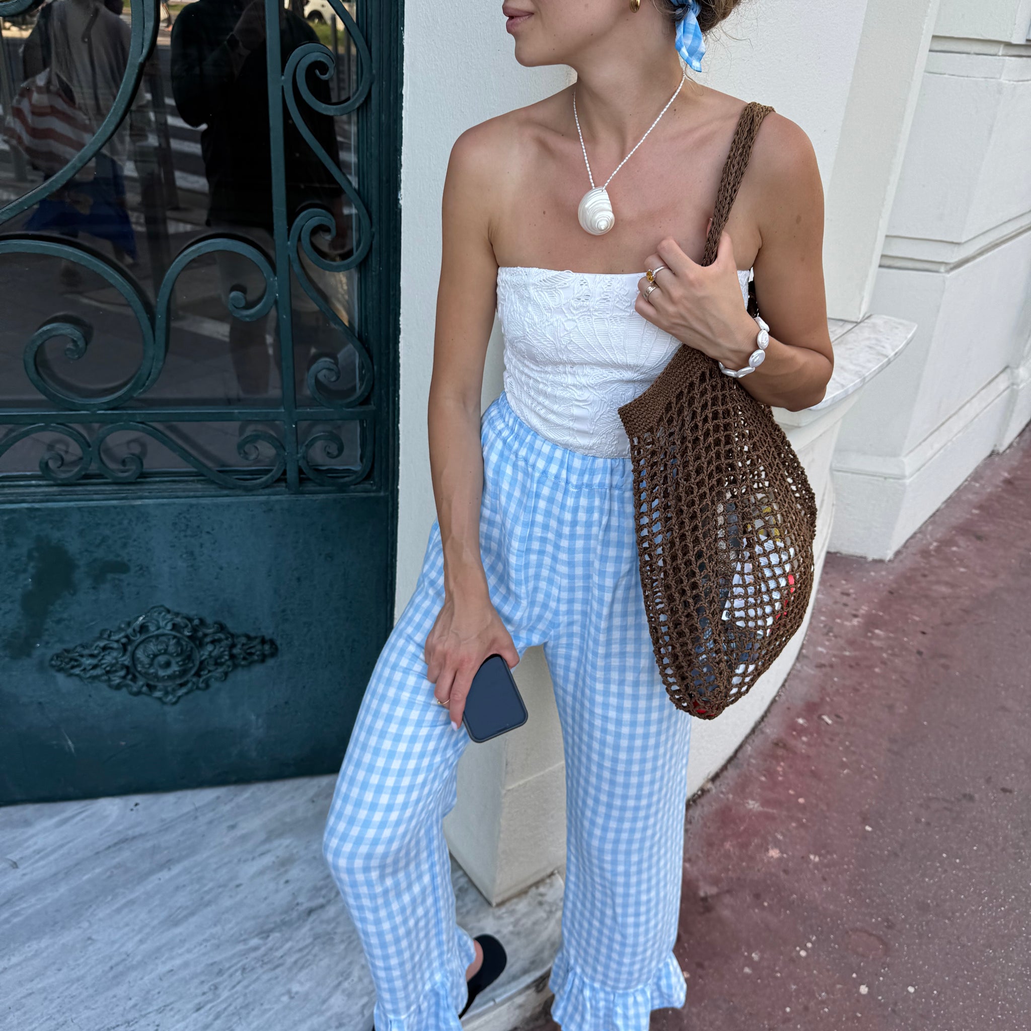 Woven mesh bag DE SOLEIL