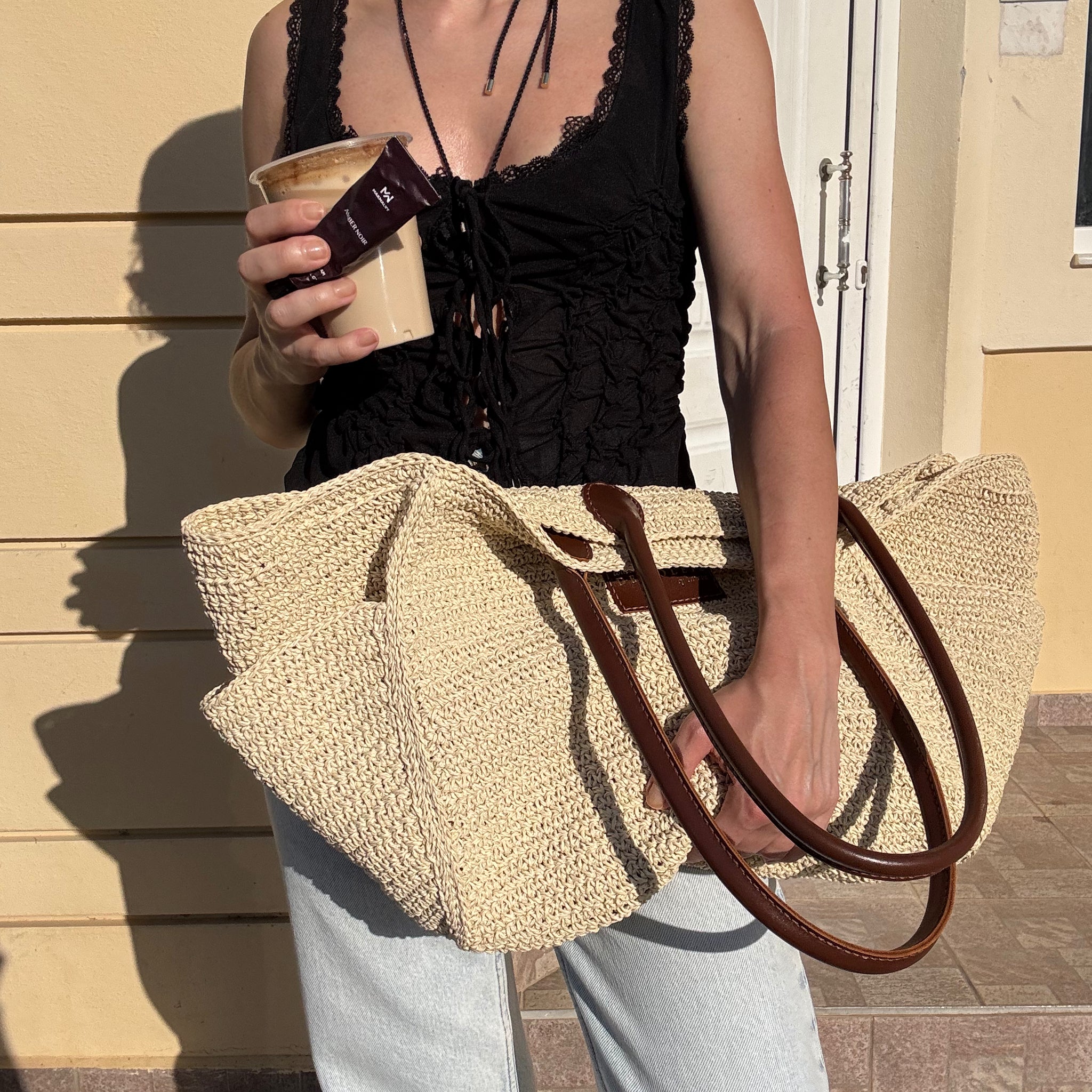 Woven bag DE SOLEIL giant